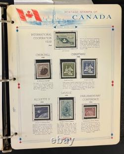 Canada Stamp Collection Album White Ace Pages Mint MNH 1957-1972 ZAYIX