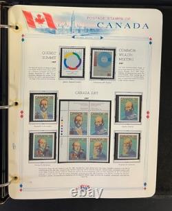 Canada Stamp Collection Album White Ace Pages Mint MNH 1982-1989 ZAYIX