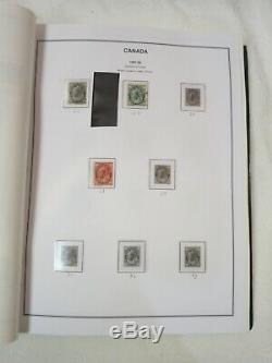 Canada Stamp collection 1860's to 1978 used+mint in hingeless album 80% full