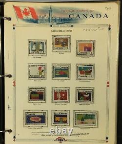 Canada Wonderful Stamp Collection 1969-1977 Hinged/Mounted in a White Ace Album