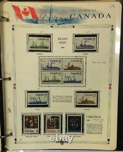 Canada Wonderful Stamp Collection 1969-1977 Hinged/Mounted in a White Ace Album