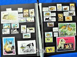 Cats of The World Stamp Collection Cat Feline Breeds Dogs Topical Album 800+ MNH