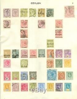 Ceylon collection 1863-1949. Mint & used on 8 album pages. Nice clean lot