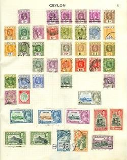 Ceylon collection 1863-1949. Mint & used on 8 album pages. Nice clean lot