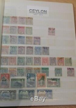 Ceylon stamp collection, 154 different stamps in album