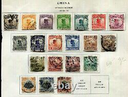 China Collection On Vintage Album Pages All Shown
