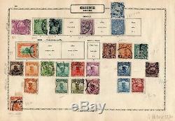 China + Hong-kong 1862/1954 Small Used Collection On Old Album Pages CV 1430