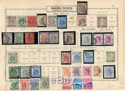China + Hong-kong 1862/1954 Small Used Collection On Old Album Pages CV 1430