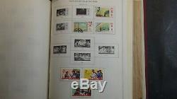 China PRC stamp collection in Minkus album with est. 1,058 stamps high $$ sets