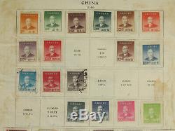 China Stamp Collection Lot Scott Album Pages 1946-1958 Some Mint