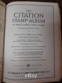 Citation Harris WW stamp collection album 5,600+ different start-mid 1960's