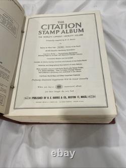 Citation Stamp Album Binder by H. E. Harris & Co 1965 Black & White Stamp Images
