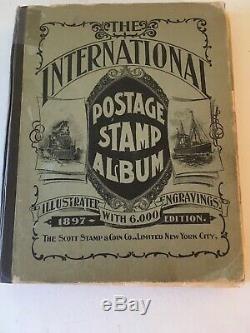 Collection 1897 Scott Album A Number Of Better Stamps Us Foreign Bk-3