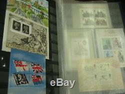 Collection 1924-2002 WEMBLEY PUC WEDDING PLAIN & PHOS COMMEM STAMP album fv £452