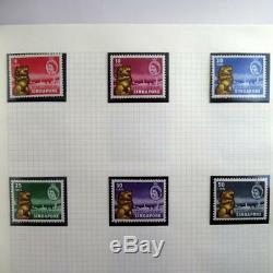 Collection 310 Malaysia & Singapore Vintage Stamps Stanley Gibbons Senator Album