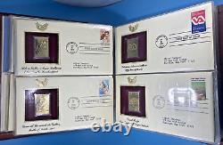 Collection OF ALBUM Of 30/x 22kt Golden Replicas and FD Covers of US Stamps