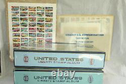 Collection Of 5,000+ U. S. Postage Stamps In 2 Harris Albums + Plate Blocks