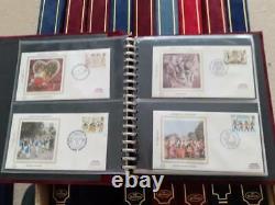 Collection Of 741 Benham Small Silk First Day Covers In 17 Benham Albums