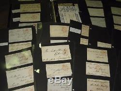 Collection Of 91 Postal History Old Envelopes Fronts Incl Mulready Front Etc