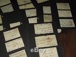 Collection Of 91 Postal History Old Envelopes Fronts Incl Mulready Front Etc