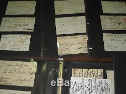 Collection Of 91 Postal History Old Envelopes Fronts Incl Mulready Front Etc