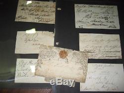 Collection Of 91 Postal History Old Envelopes Fronts Incl Mulready Front Etc