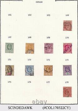 Collection Of Ceylon Stamps From 1903-1972 On Album Pages 240v Used