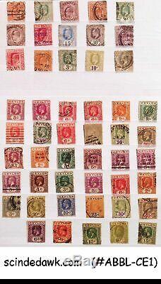 Collection Of Ceylon Stamps From Classic To Modern In Album