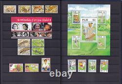 Collection Of Fiji Stamps In Stock Book 165 Stamps + 14 Ms All Mint Nh