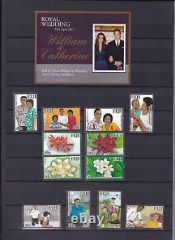 Collection Of Fiji Stamps In Stock Book 165 Stamps + 14 Ms All Mint Nh