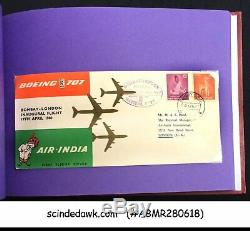 Collection Of First Flight Covers From India 1958-93 In An Album
