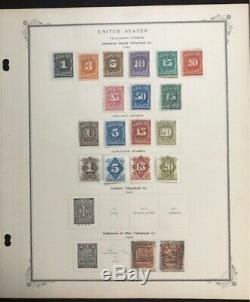 Collection Of U. S. Telegraph Stamps On 8 Album Pages 46 Stamps CV $275.70