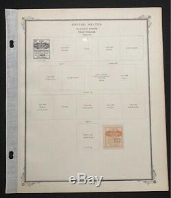 Collection Of U. S. Telegraph Stamps On 8 Album Pages 46 Stamps CV $275.70