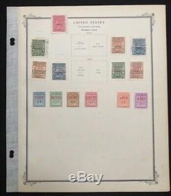 Collection Of U. S. Telegraph Stamps On 8 Album Pages 46 Stamps CV $275.70