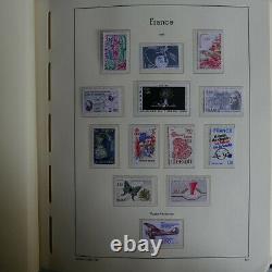 Collection de timbres de France neufs 1980-1991 complet dans album lux, SUP