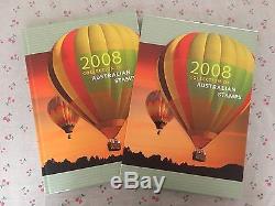 Collection of 2008 Australian Post Year Book Album with Stamps Deluxe Edition