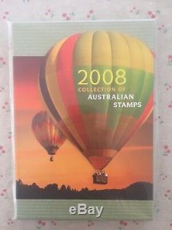 Collection of 2008 Australian Post YearBook Album with MUH Stamps Deluxe