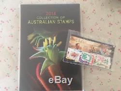 Collection of 2014 Australian Post YearBook Album with MUH Stamps Deluxe