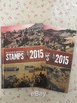 Collection of 2015 Australian Post Year Book Album with Stamps Deluxe Edition