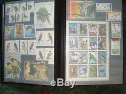 Collection of Stamps from Worlwide Album Birds from 1961