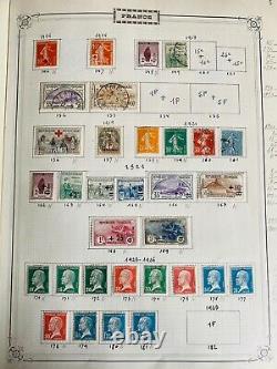 Collection timbres de France album ancien manuscrit 1849-1953 dont bonnes val+++