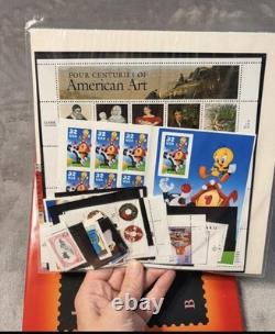 Commemorative stamp collection from the years 1995, 1997, and 1998