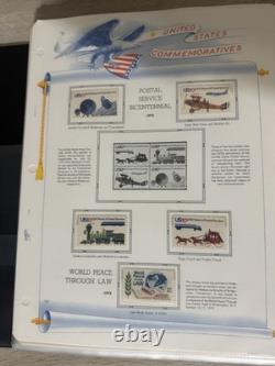 Complete 1969-1982 USPS Commemorative Stamp Collection Album 97 Pages-487 Stamps
