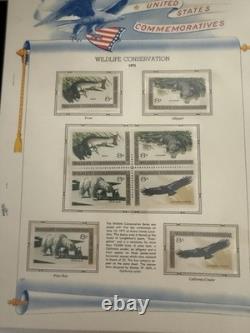 Complete 1969-1982 USPS Commemorative Stamp Collection Album 97 Pages-487 Stamps