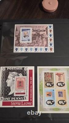 Complete 79 Rowland Hill Centenary Stamp Collection MNH Souvenir Sheets in Album
