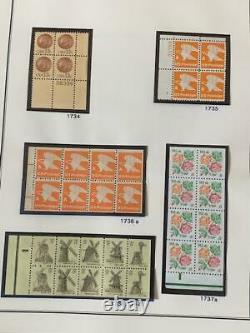 Complete Collection of US Plate Blocks MNH 1972-1989 in 2 Scott Albums