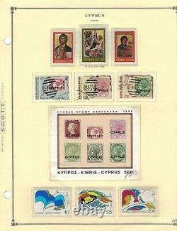 Cyprus, pristine collection 1979-2015 on 27 Scott International Album pages