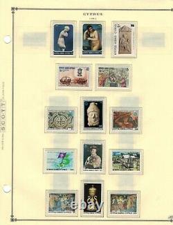 Cyprus, pristine collection 1979-2015 on 27 Scott International Album pages