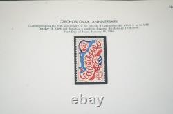 Czechoslovakia 1968-1974 Mint Collection Of 350+ Stamps Stored In Red Album