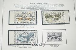 Czechoslovakia 1968-1974 Mint Collection Of 350+ Stamps Stored In Red Album